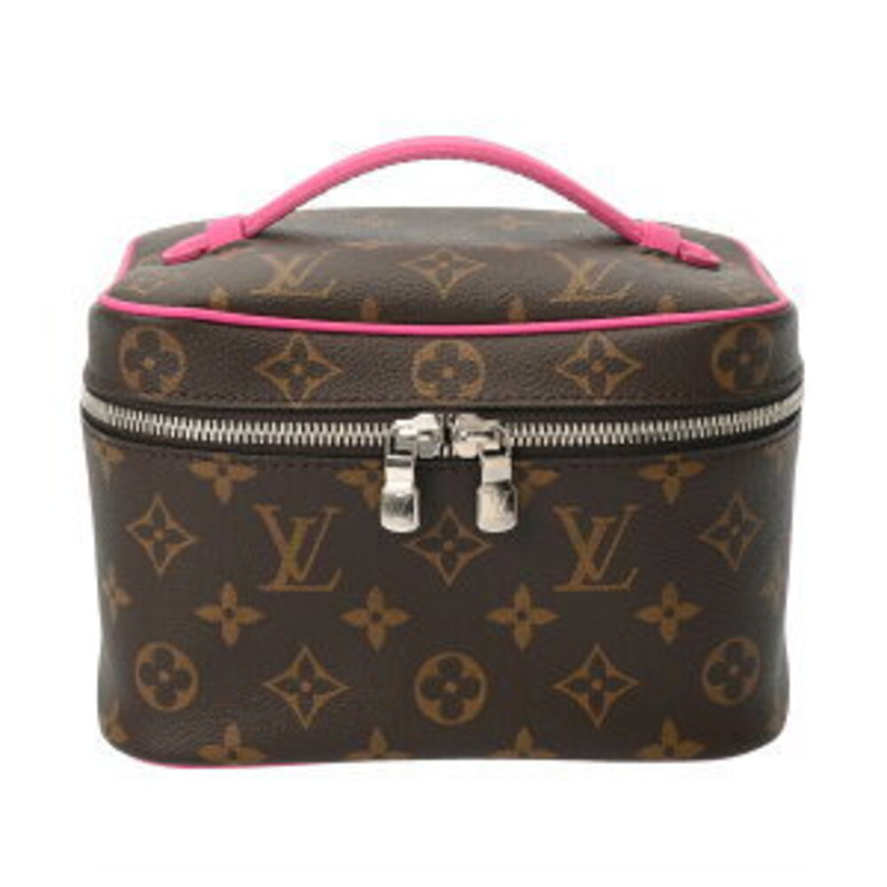 Louis Vuitton Monogram Macassar Brown Nice Vanity Pondicherry Pink Handbag